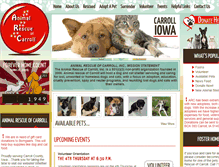 Tablet Screenshot of animalrescueofcarroll.org